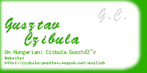 gusztav czibula business card